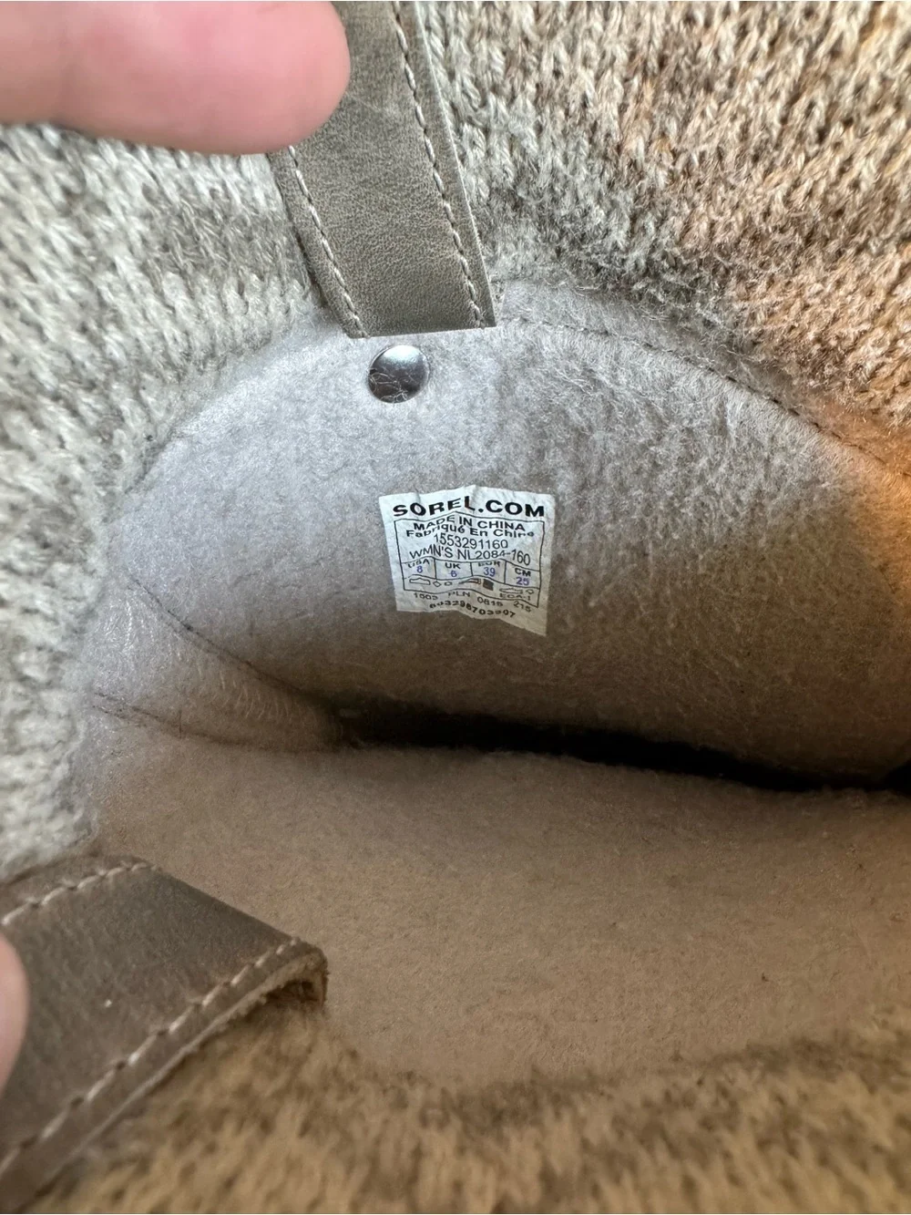 Sorel Women Joan of Arctic Sz 9 Waterproof Knit Winter Snow Boots NL2084-160